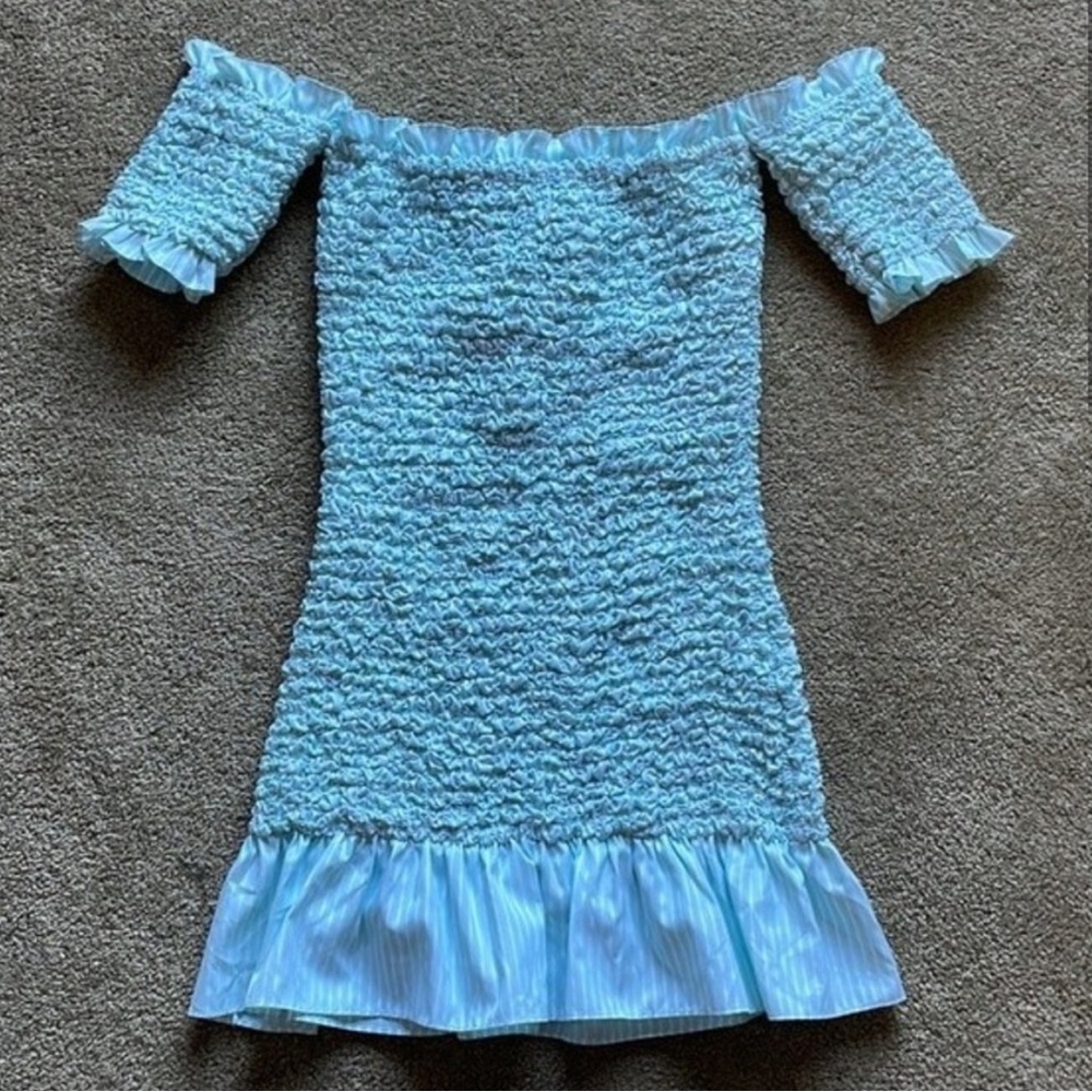 Petersyn Size XS Smocked Blue Dress - Worn Once